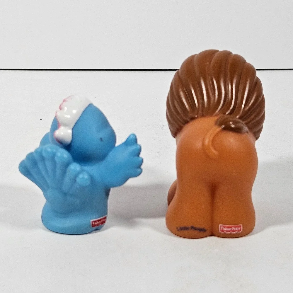 Fisher Price Little People Animal Figure Lot 8pc Zoo Farm Lion Horse Giraffe Pig